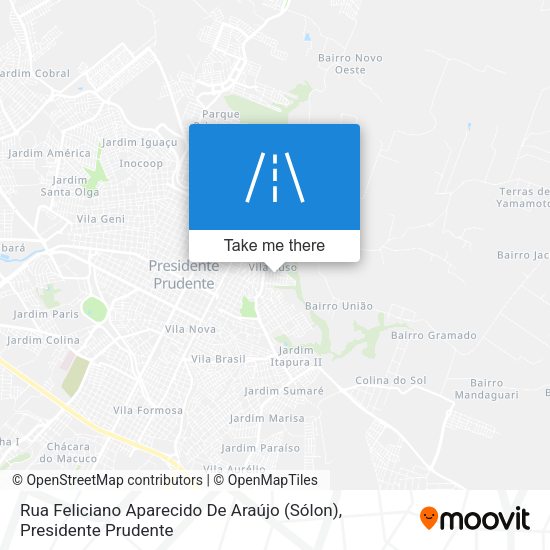Rua Feliciano Aparecido De Araújo (Sólon) map