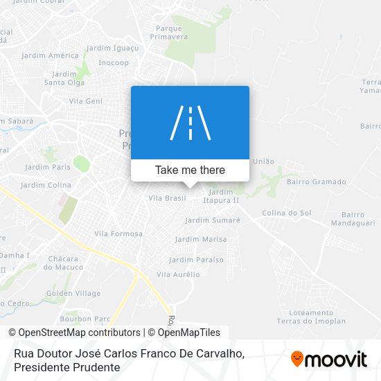 Rua Doutor José Carlos Franco De Carvalho map