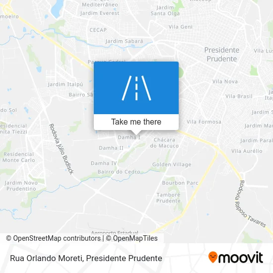 Rua Orlando Moreti map