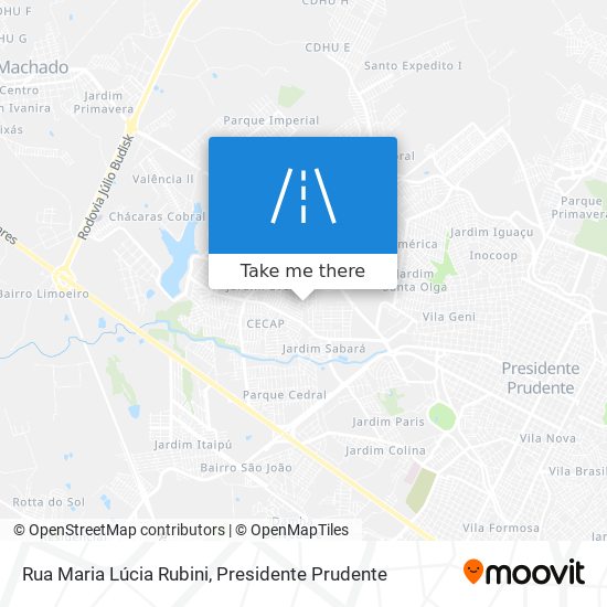 Mapa Rua Maria Lúcia Rubini