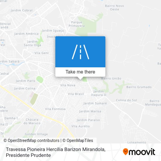 Travessa Pioneira Hercília Barizon Mirandola map