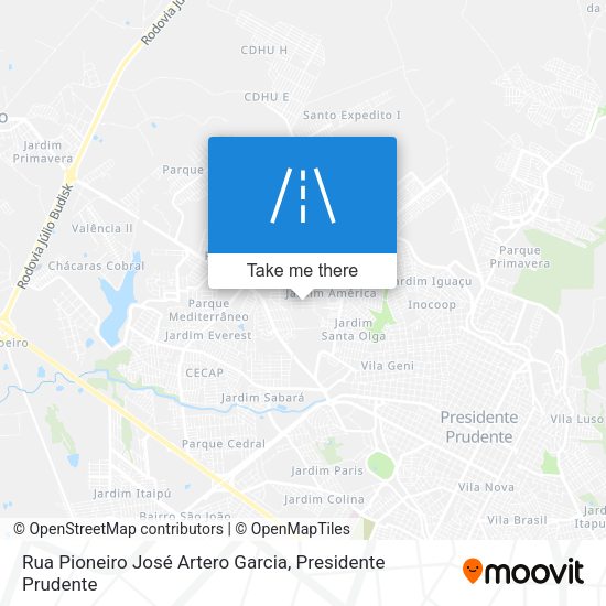 Rua Pioneiro José Artero Garcia map