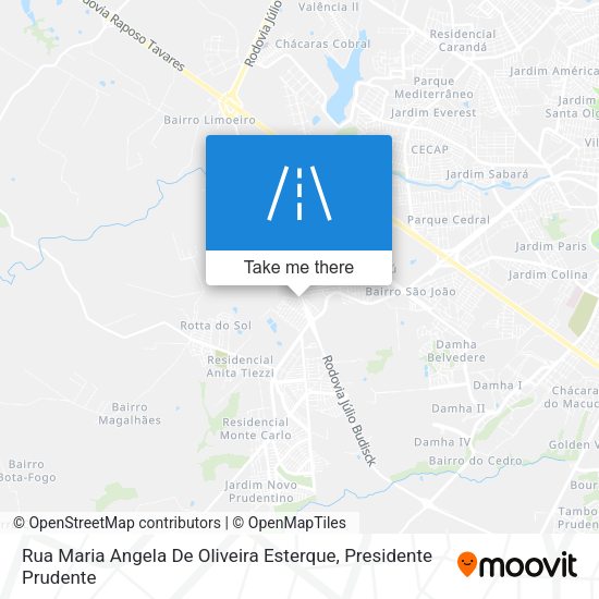 Rua Maria Angela De Oliveira Esterque map