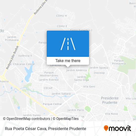 Rua Poeta César Cava map