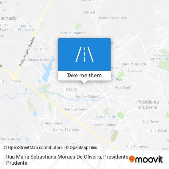 Mapa Rua Maria Sebastiana Moraes De Oliveira