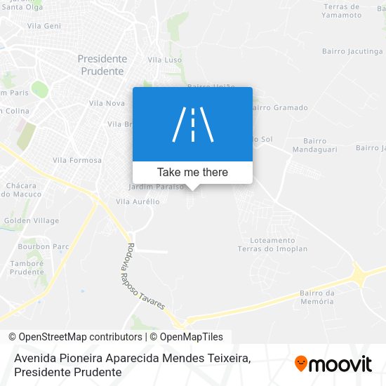 Avenida Pioneira Aparecida Mendes Teixeira map