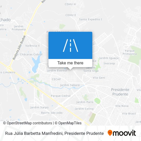 Rua Júlia Barbetta Manfredini map