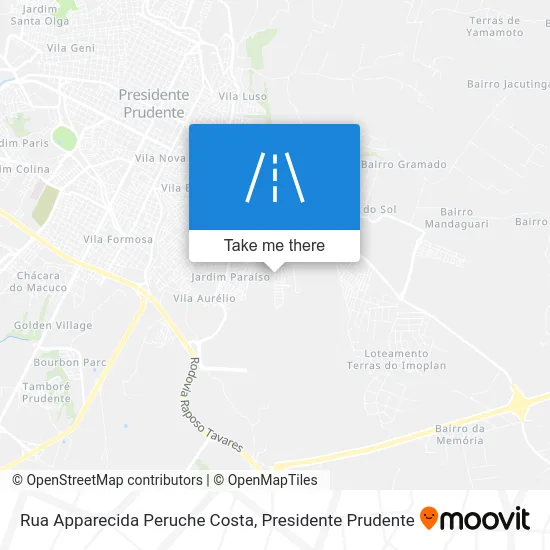 Rua Apparecida Peruche Costa map