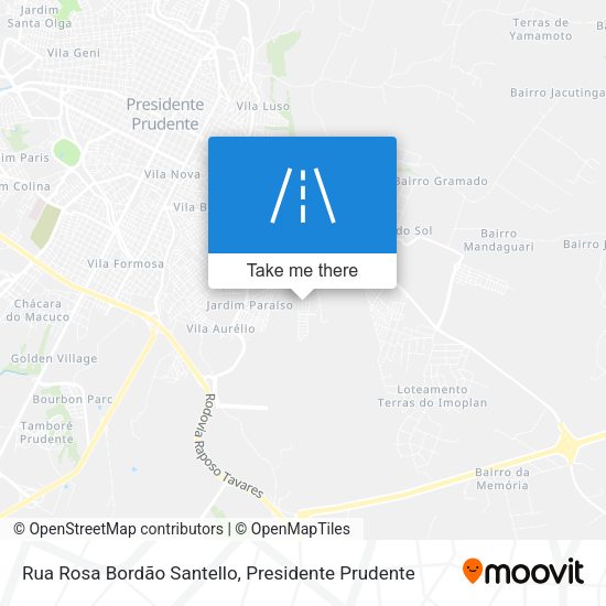 Rua Rosa Bordão Santello map