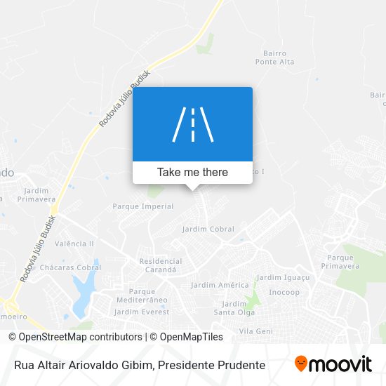 Rua Altair Ariovaldo Gibim map