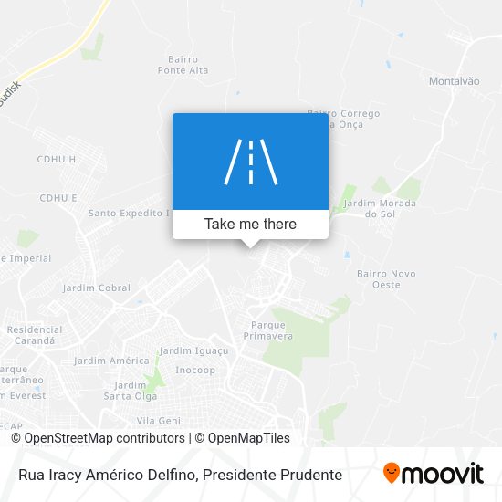Rua Iracy Américo Delfino map