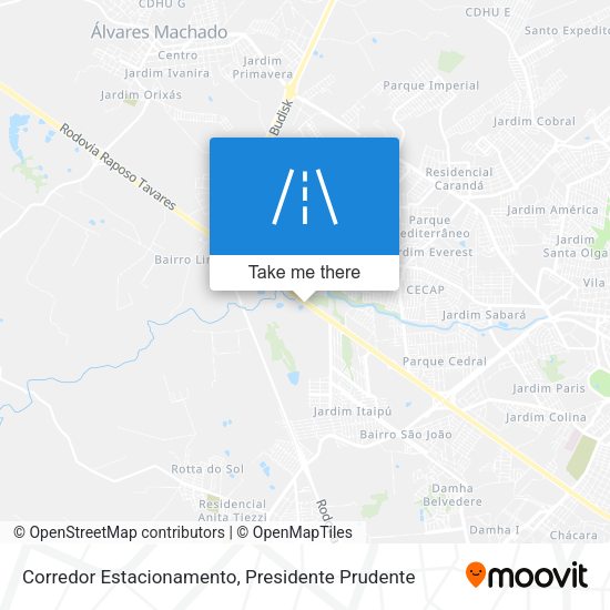 Corredor Estacionamento map