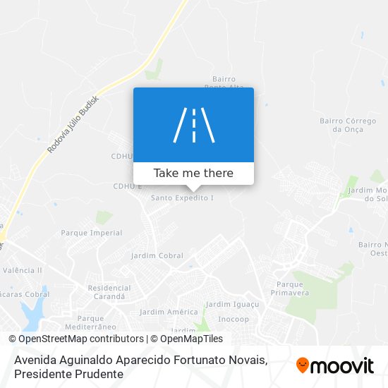 Mapa Avenida Aguinaldo Aparecido Fortunato Novais