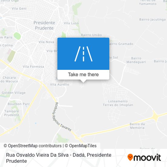 Rua Osvaldo Vieira Da Silva - Dadá map