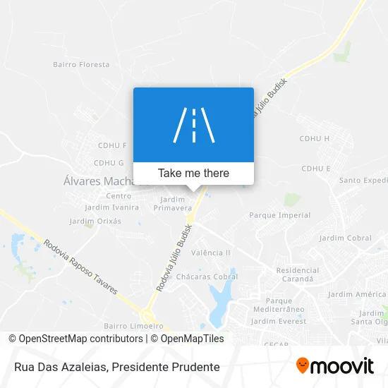 Rua Das Azaleias map