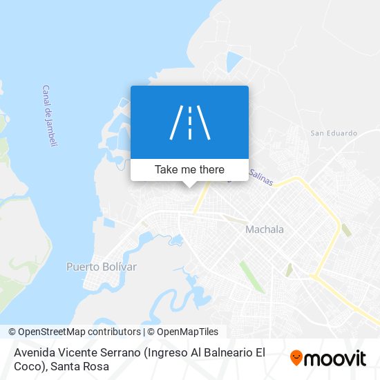 Mapa de Avenida Vicente Serrano (Ingreso Al Balneario El Coco)