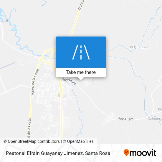 Peatonal Efrain Guayanay Jimenez map