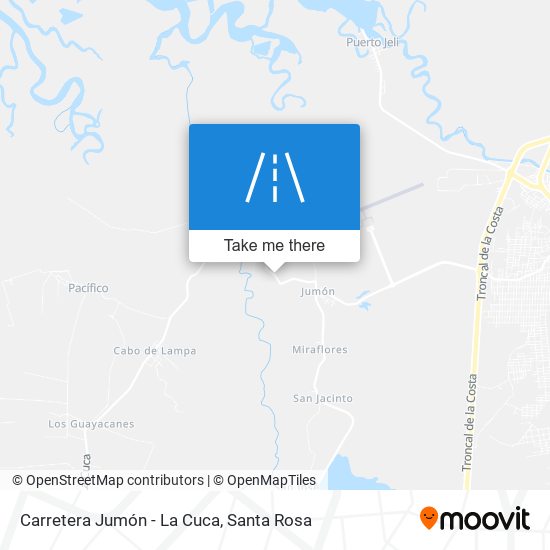 Carretera Jumón - La Cuca map