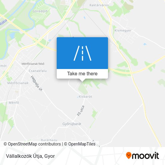 Vállalkozók Útja map