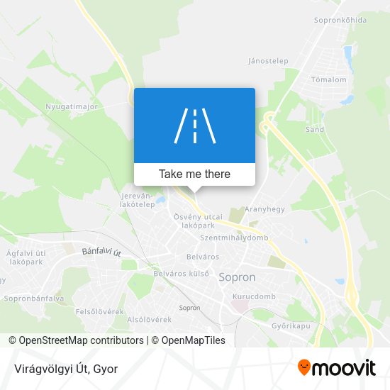 Virágvölgyi Út map
