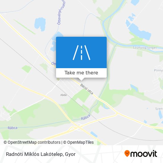 Radnóti Miklós Lakótelep map