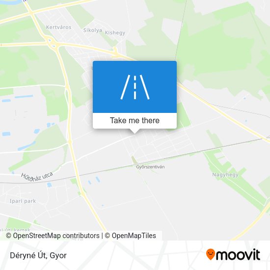 Déryné Út map