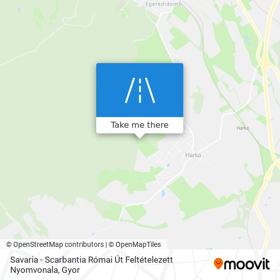 Savaria - Scarbantia Római Út Feltételezett Nyomvonala map