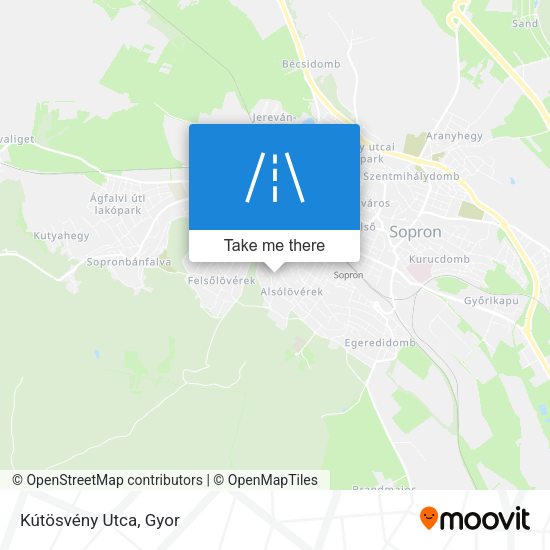 Kútösvény Utca map