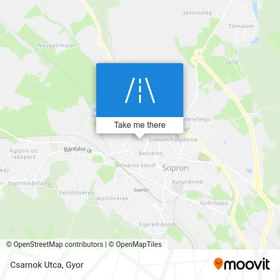 Csarnok Utca map