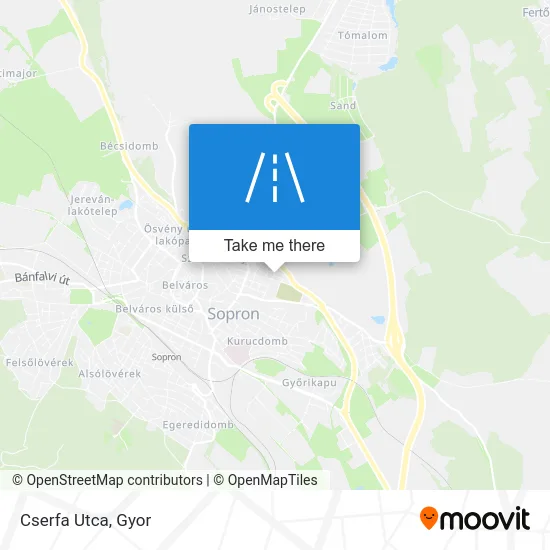 Cserfa Utca map