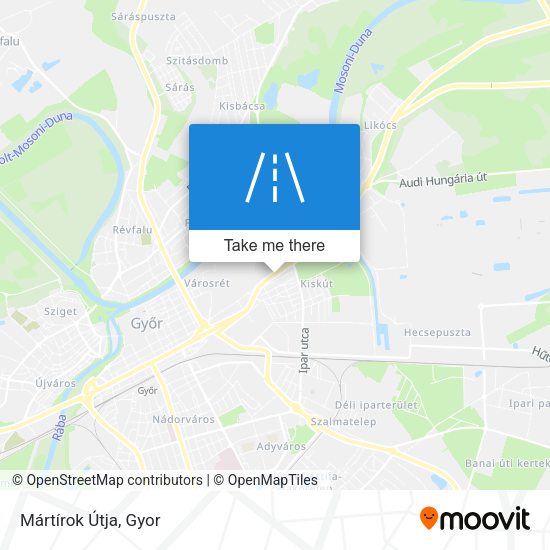 Mártírok Útja map