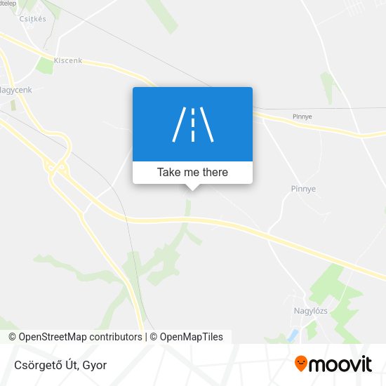 Csörgető Út map