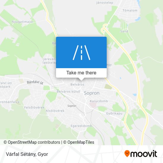 Várfal Sétány map