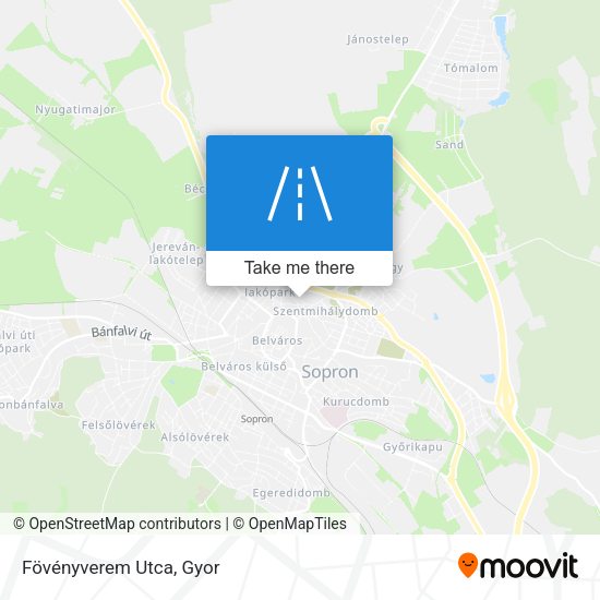 Fövényverem Utca map