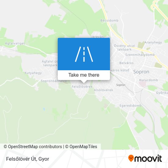 Felsőlövér Út map