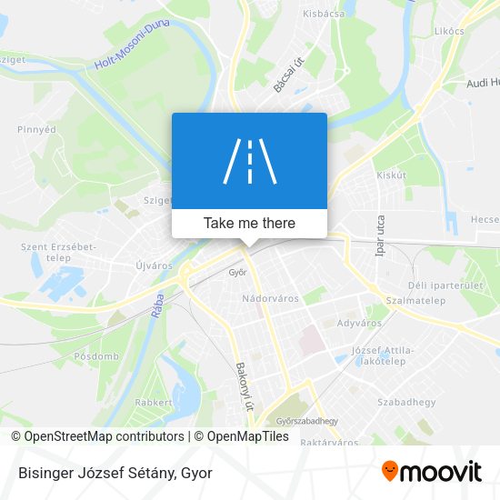 Bisinger József Sétány map