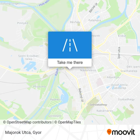 Majorok Utca map