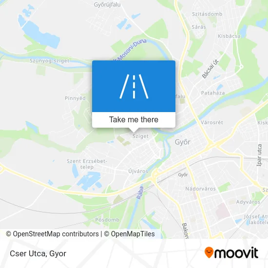 Cser Utca map