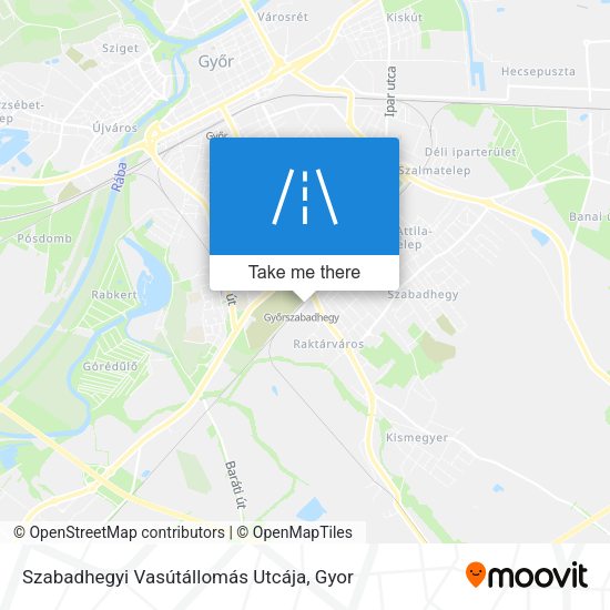 Szabadhegyi Vasútállomás Utcája map