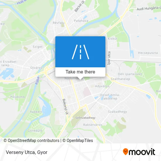 Verseny Utca map