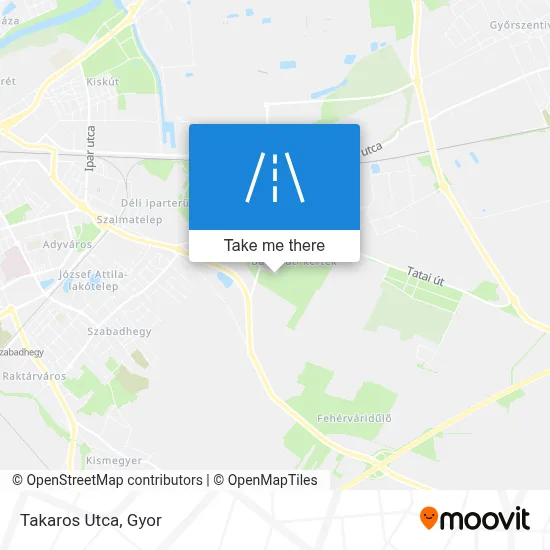 Takaros Utca map