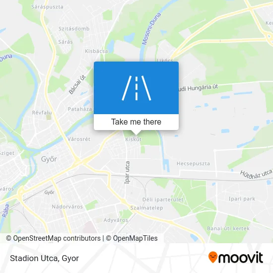 Stadion Utca map