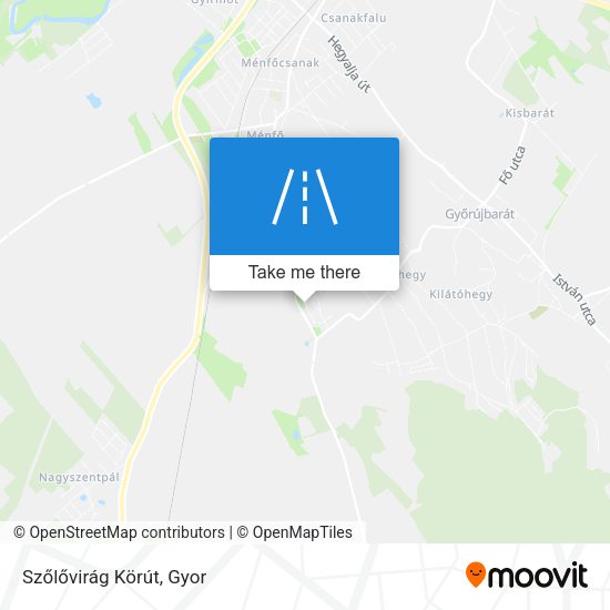 Szőlővirág Körút map