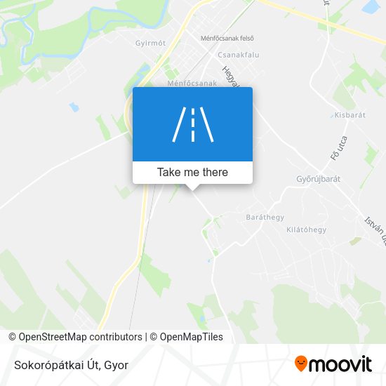 Sokorópátkai Út map