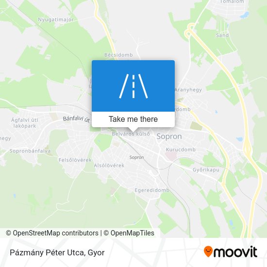Pázmány Péter Utca map