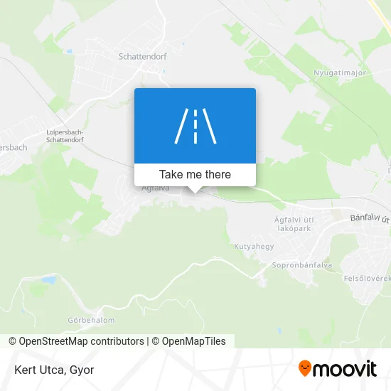 Kert Utca map