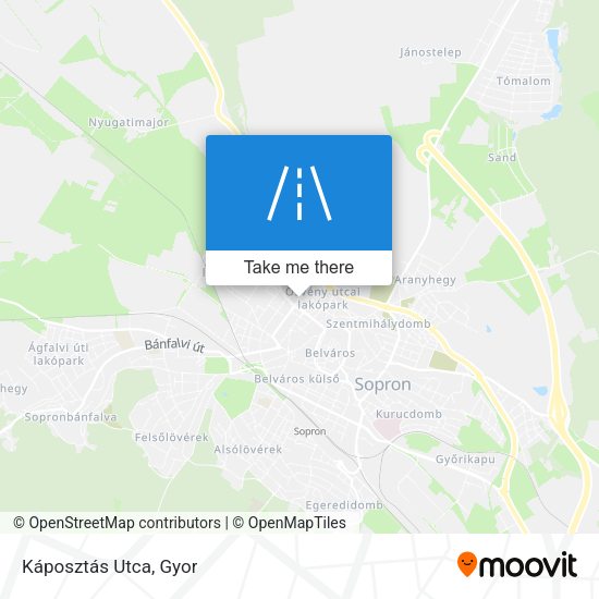 Káposztás Utca map