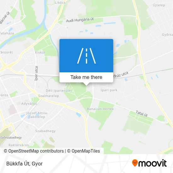Bükkfa Út map