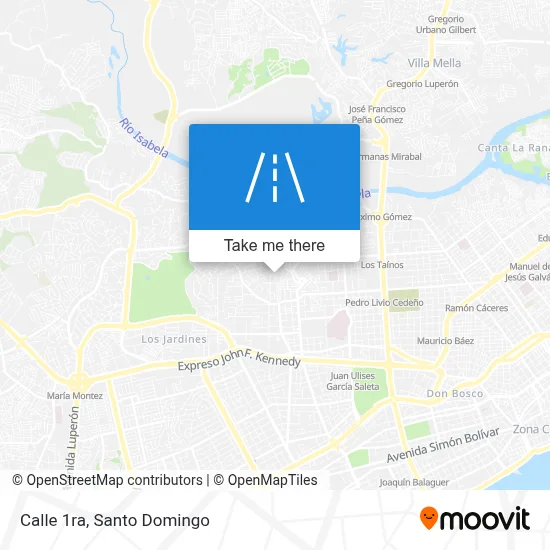Calle 1ra map