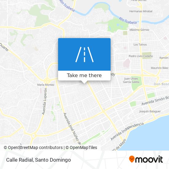 Calle Radial map